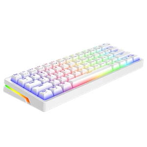 Gameagle Poseıdon US Anti-Ghosting Red Switch %60 RGB Beyaz Gaming Oyuncu Klavyesi