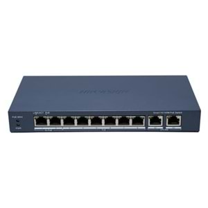 Hikvision DS-3E1310P-EI/M 8Port PoE 10/100 2xUpLink 10/100/1000 60W Yönetilemez PoE Switch