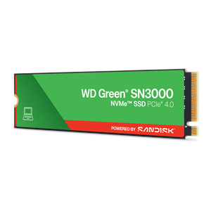 Western Digital Green SN3000 500GB 5000/4100MB/S GEN4 NAND PCIE4.0 M.2 NVME SSD Disk (Sandisk WDS500G4G0E-00CPS0)
