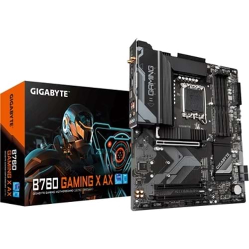 Gigabyte B760 GAMING X AX WIFI-6E DDR4 HDMI DP PCIe 16X v5,0 1700p ATX Anakart