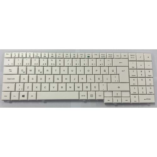 Retro NBKL004W Casper MB50 Uyumlu Beyaz Notebook Klavyesi