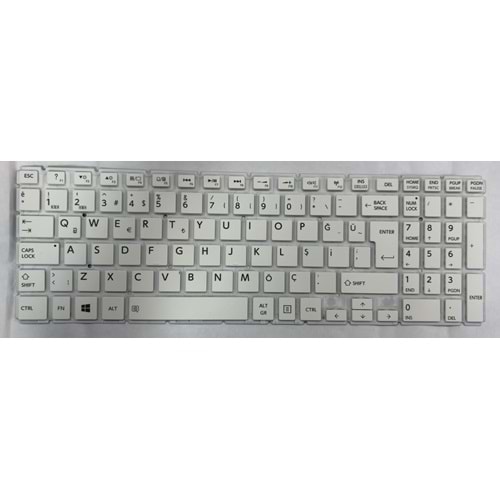 Retro NBKL893W Toshiba Satellite L50-B Uyumlu Notebook Klavyesi - Beyaz - TR