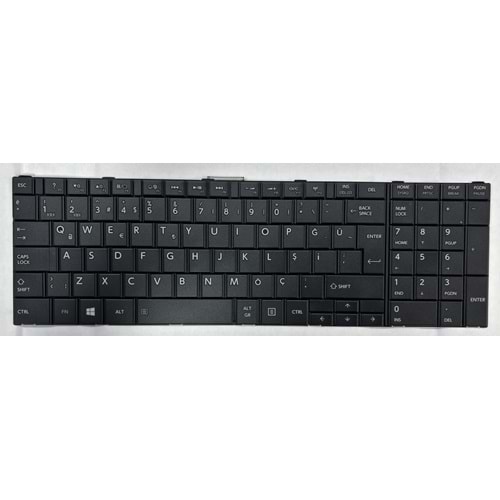 Retro NBKL086 Toshiba Satellite C50-A Uyumlu NbKlavyesi - Siyah - TR - Ç,siz Tip