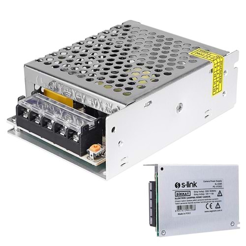 S-Link SL-KA65 12V 5A Metal Kasa Adaptör