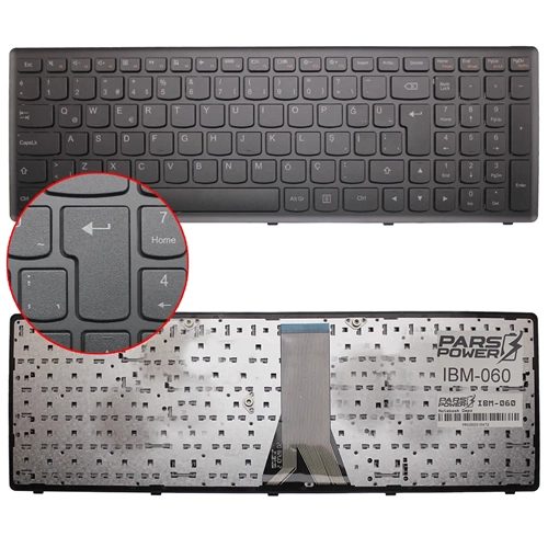 Retro NBKL401 Lenovo Ideapad Z510 Uyumlu Notebook Klavyesi - Siyah - TR