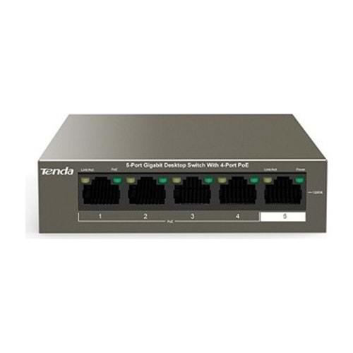 Tenda TEG1105P-4-63W 5Port Gigabit (4xPoE 63W) Desktop PoE Switch