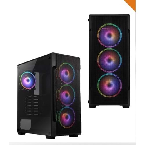 Sprange CS-2 600W 4*12cm RGB Fan ATX Mid-T Gaming Oyuncu Kasası