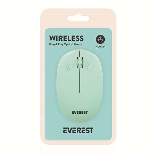 Everest SMW-88 2,4GHZ Kablosuz USB Yeşil Kablosuz Mouse