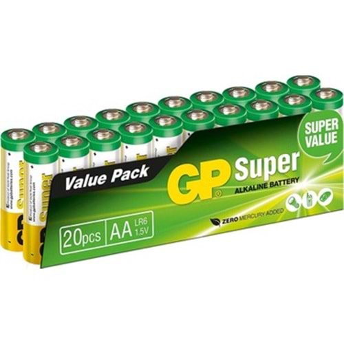 GP Süper Alkalin LR6 AA Boy Kalın Kalem Pil