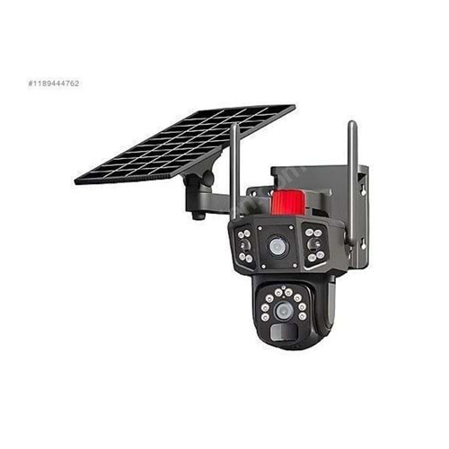 Apronx apx-wsp344 6Mp 3,6mm 4G Solar Çift Kamera 32 Led PTZ