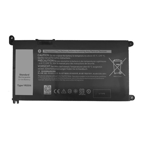 Retro RDL-215 Dell Inspiron 5490 , 5590 , YRDD6 Uyumlu Siyah Notebook Bataryası