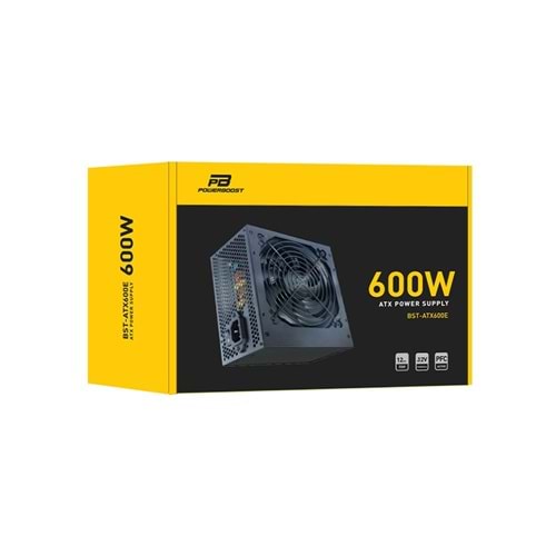POWERBOOST BST-ATX600E 600W APFC 12CM FANLI ATX PSU (RETAIL BOX)