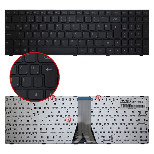 Retro NBKL606BTR Lenovo G570 Uyumlu Siyah Notebook Klavyesi