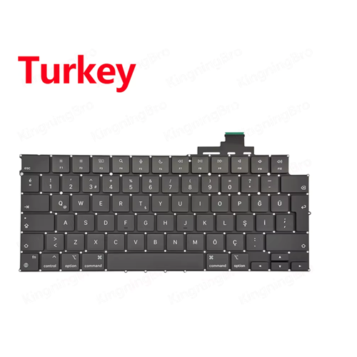 Apple MacBook Pro A2442 NBKL1150 (2021) Uyumlu Notebook Klavyesi - Siyah - TR - Büyük ENTER