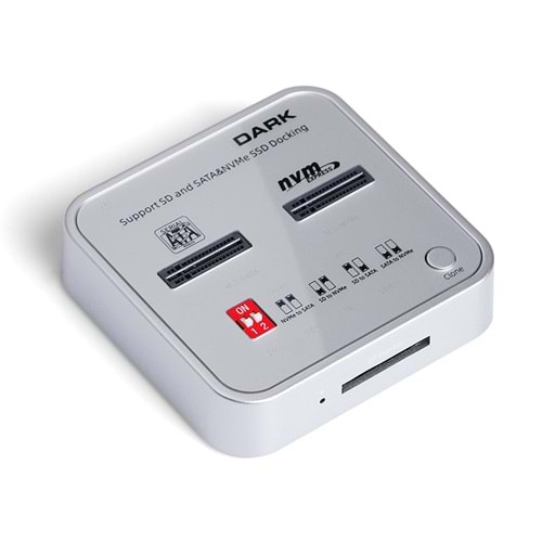 DARK DK-AC-DSDM2C USB3.2 M.2 NVME CLONE DOCKING