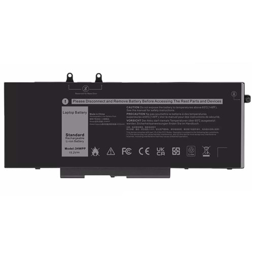 Retro RDL-253 Dell Latitude 5401 , 5501 Uyumlu 4Cell 15.2V Siyah Notebook Bataryası