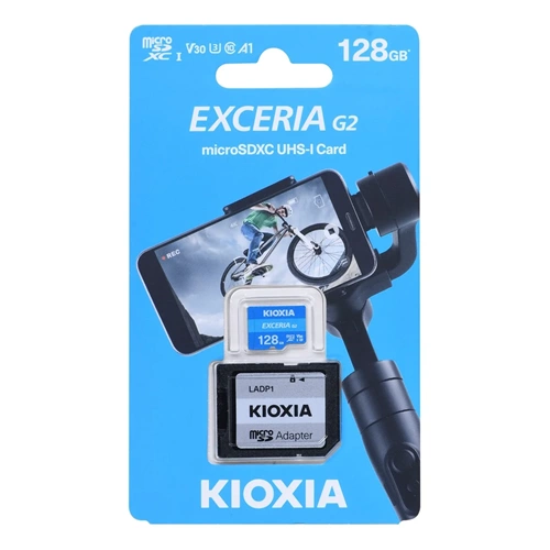 Kioxia Exceria G2 CLASS10 128GB 110MB/50MB/S UHS-I U3 Micro SD Hafıza Kartı (LMEX2L128GG2)