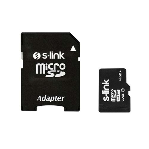 S-link SL-TF264 CLASS10 NAND 64GB MicroSD Hafıza Kartı