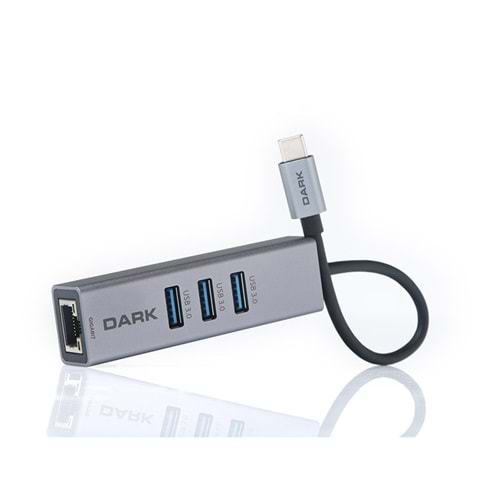 Dark DK-AC-U31X3GL USB3.1 1XRJ45 10/100/1000 3XUSB Type-C USB Hub Çoklayıcı