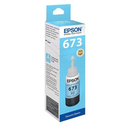 Epson T6735 Açık Mavi Şişe Orjinal Yazıcı Mürekkepi (Light Cyan T67354A)