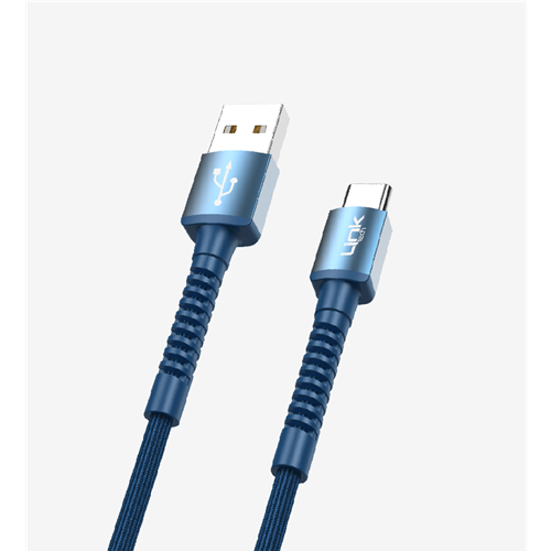 Linktech LCA-K552 USB-A to TYPE-C 5V 3A 1M 45W Mavi Şarj ve Data Kablosu