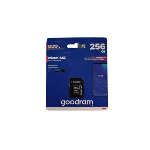 Goodram 256GB CLASS10 UHS-I U1 Micro SD Hafıza Kartı (MSD-M1AA-2560R12-256GB)