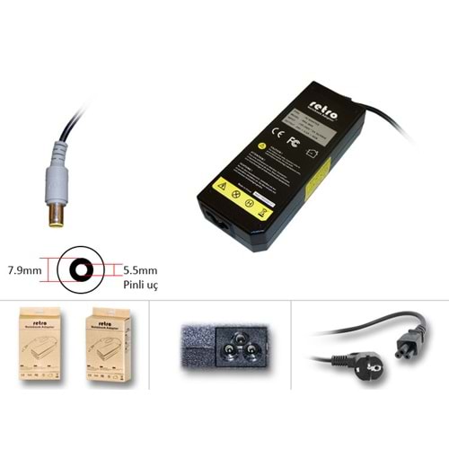 Retro RNA-IB04 20V 4.5A 90W 7.9*5.5 Lenovo Uyumlu Notebook Adaptörü