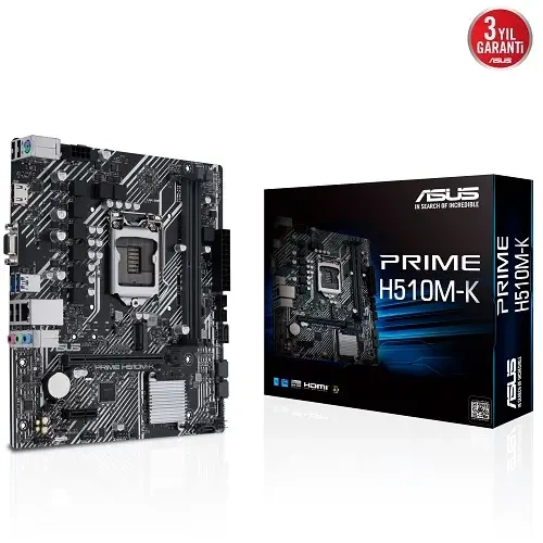 Asus Prime H510M-K LGA1200 DDR4 3200MHZ(OC) M.2 MATX Gaming Oyuncu Anakartı
