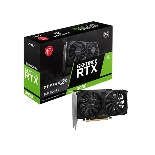 MSI Ventus 2X GEFORCE RTX3050 6GB GDDR6 96BIT 1XDP 2XHDMI Ekran Kartı