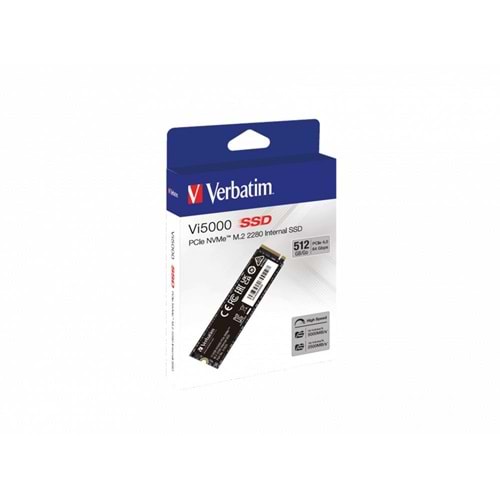 Verbatim 512GB 5000/2500MB/S M.2 NVME 2280 GEN4 SSD Harddisk (VI5000)