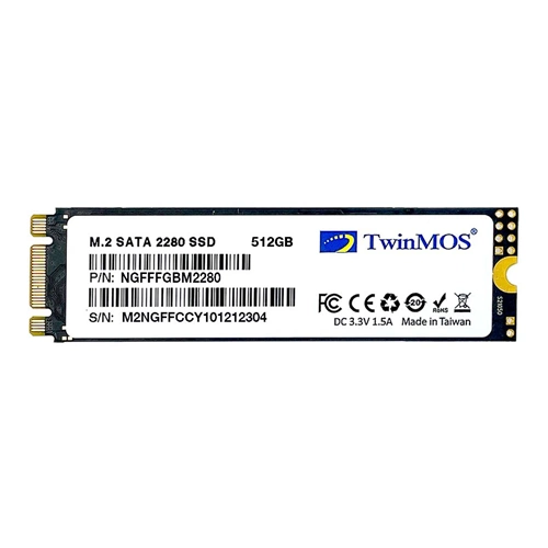 Twinmos 512GB 580/550MB/S M.2 2280 SATA3.0 SSD Disk (NGFFFGBM2280)