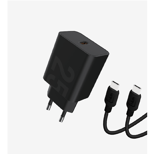 Linktech LCT-T459E 25W 5V 3A 1xTYPE-C QC4.0 Telefon Şarj Adaptörü + TYPE-C to TYPE-C Hızlı Şarj ve Data Kablosu