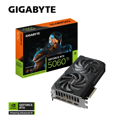 Gigabyte Winforce OC Geforce RTX 5060TI 8GB GDDR7 180W PCIE5.0 128BIT Gaming Oyuncu Ekran Kartı (GV-N506TFW2OC-8GD)