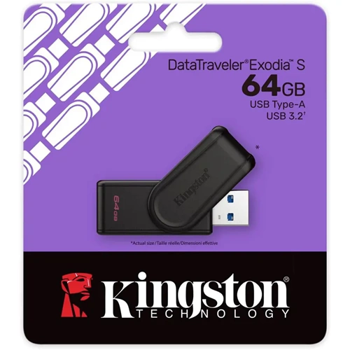 Kingston DataTraveler Exodia S 64GB USB3.2 USB Flash Bellek (DTXS/64GB)