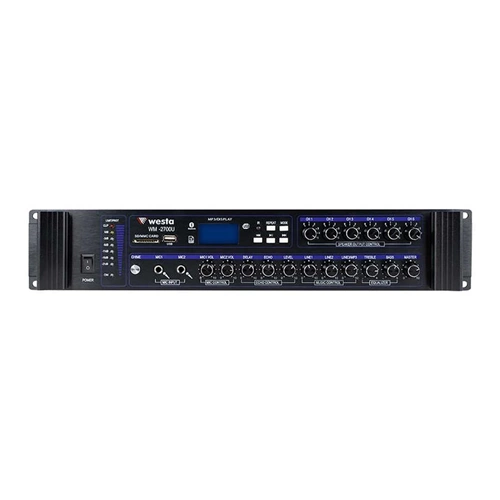 Westa WM-2700U 6Bölgeli 700W 100V Bluetooth/USB/SD Mikser Amfi