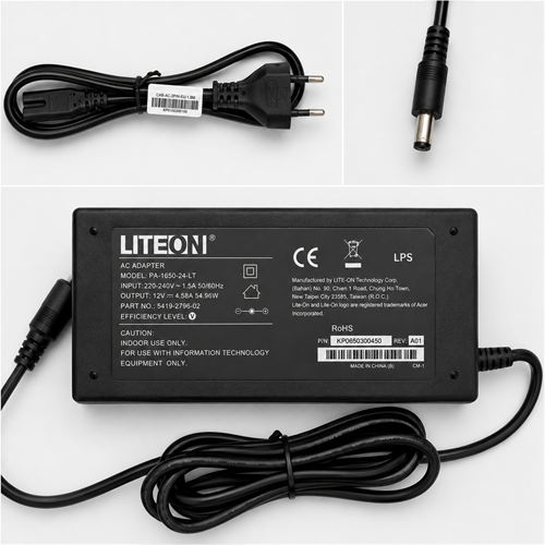 Liteon 12V 4.58A 55W 5.5*2.5 Modem/Kayıt Cihazı/Router Adaptörü