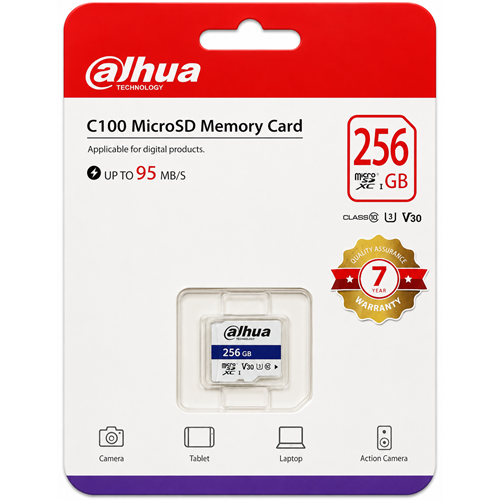 Dahua C100 256GB U1 CLASS10 V30 Micro SD Hafıza Kartı (DHI-TF-C100/256GB)