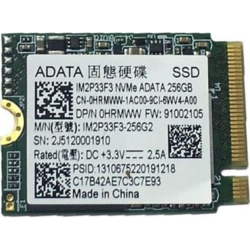 Adata 256GB GEN3 2000/1050MB/S 2230 Nvme M.2 SSD (IM2P33F3A-256G2) (KUTUSUZ)
