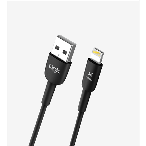Linktech LCA-K601 Siyah USB-A to Lightning 27W 1M 5V 3A Şarj ve Data Kablosu