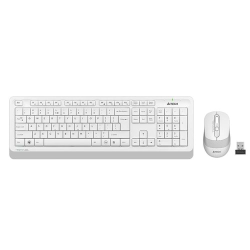 A4Tech FG1010 2.4GHZ Q Multimedya 2000DPI Beyaz Klavye Mouse Set