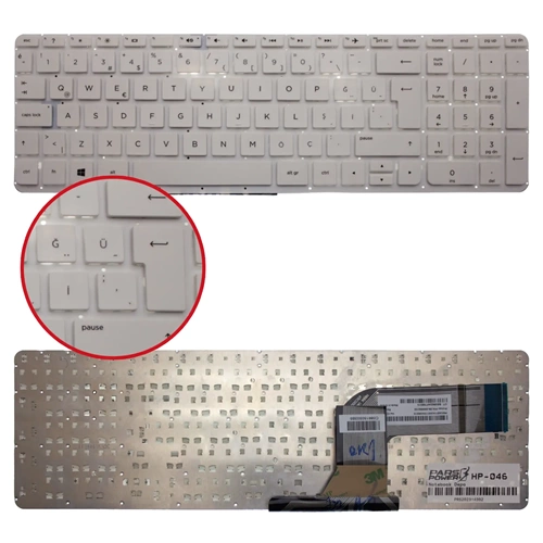 Retro NBKL862W HP Pavilion 15-N000 Uyumlu Beyaz Notebook Klavyesi