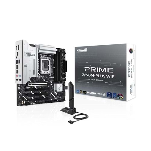 Asus Prime Z890M-PLUS WIFI LGA1851 DDR5 8400MHZ(OC) Wi-Fi7 mATX Anakart