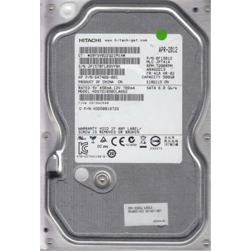 Hitachi Deskstar 500GB 7200RPM 3.5