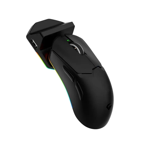 Gameagle Tracker Pro 2.4GHZ/Bluetooth 12000DPI 69GR 1K HZ Dock Şarj İstasyonlu Kablosuz RGB Gaming Siyah Oyuncu Mouse