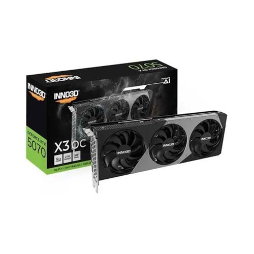 Inno3D X3 OC Geforce RTX5070 12GB 192BIT DLSS4 GDDR7 PCIE5.0 Gaming Oyuncu Ekran Kartı (N50703-12D7X-195064L)