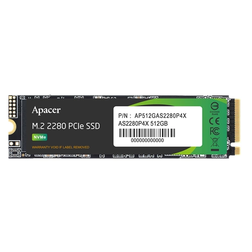 Apacer 512GB 2100/1500MB/S GEN3 NVME M.2 PCIE3.0 SSD Disk (AP512GAS2280P4X-1)