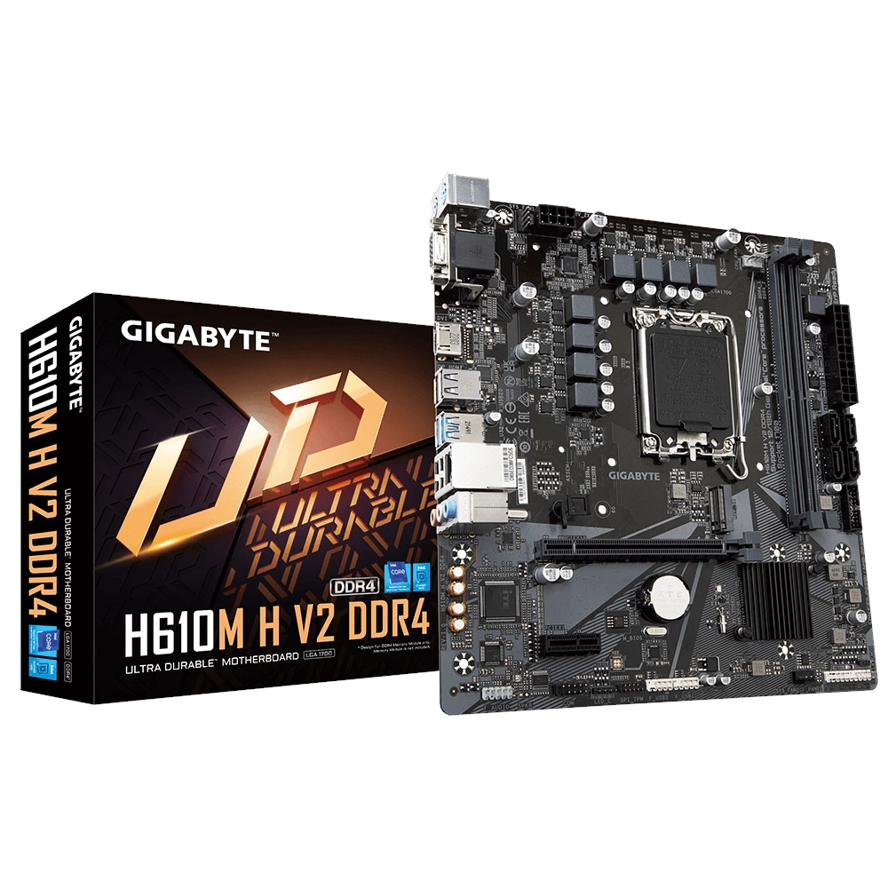 Gigabyte H610M H V2 DDR4 M2 PCIe NVME HDMI PCIe 16X v4,0 1700p mATX Anakart