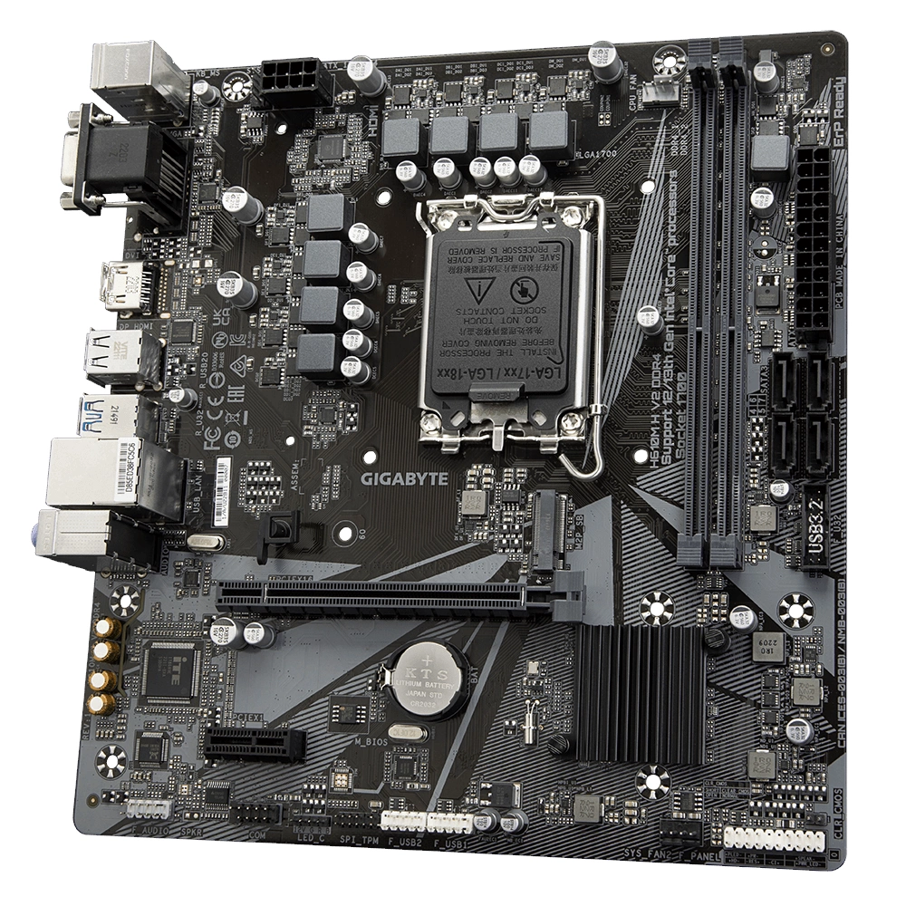 Gigabyte H610M H V2 DDR4 M2 PCIe NVME HDMI PCIe 16X v4,0 1700p mATX Anakart