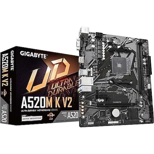 Gigabyte A520M K V2 AM4 DDR4 Ses Glan HDMI/VGA Sata3 USB3,2 mATX Anakart