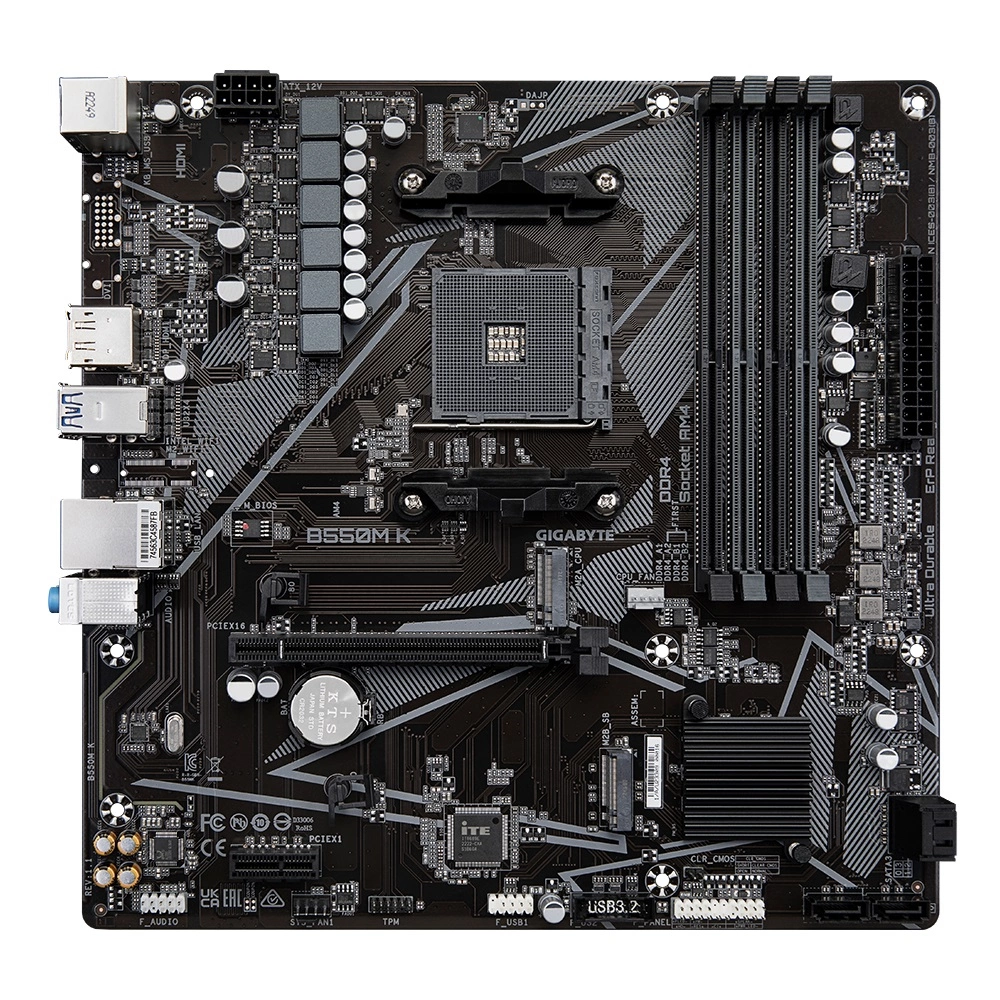 Gigabyte B550M K AMD B550 4733 MHz (OC) DDR4 Soket AM4 mATX Anakart